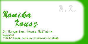 monika kousz business card